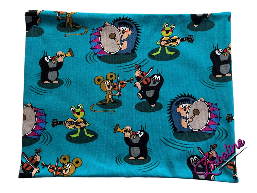 Kissen Der kleine Maulwurf Musik lila Zirbenkissen aus 100